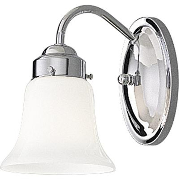 Opal Glass Collection Chrome 1-light Wall Bracket