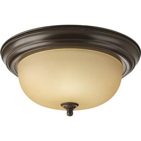 Antique Bronze 2-light Flushmount