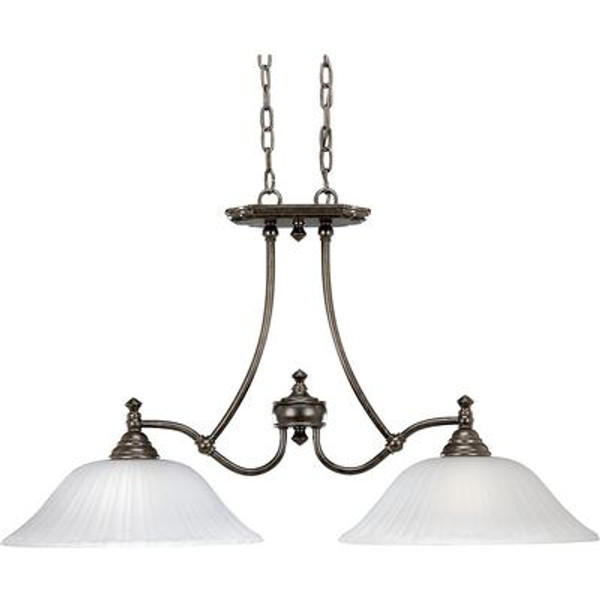 Renovations Collection Forged Bronze 2-light Chandelier