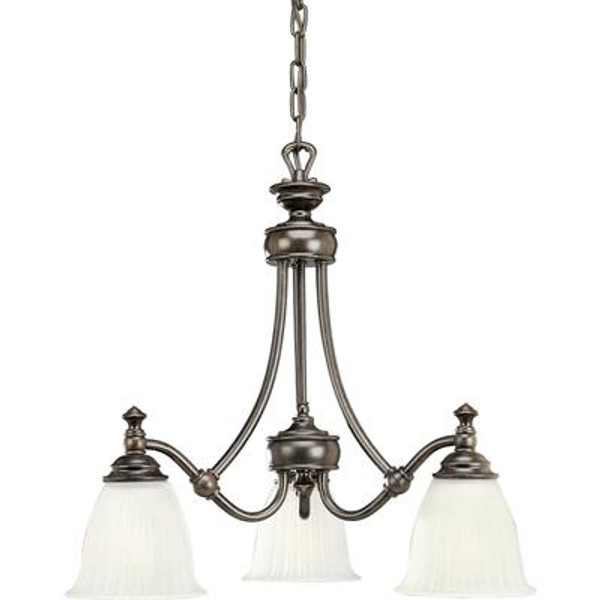 Renovations Collection Forged Bronze 3-light Chandelier