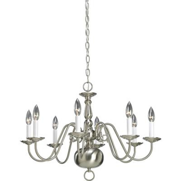 Americana Collection Brushed Nickel 8-light Chandelier