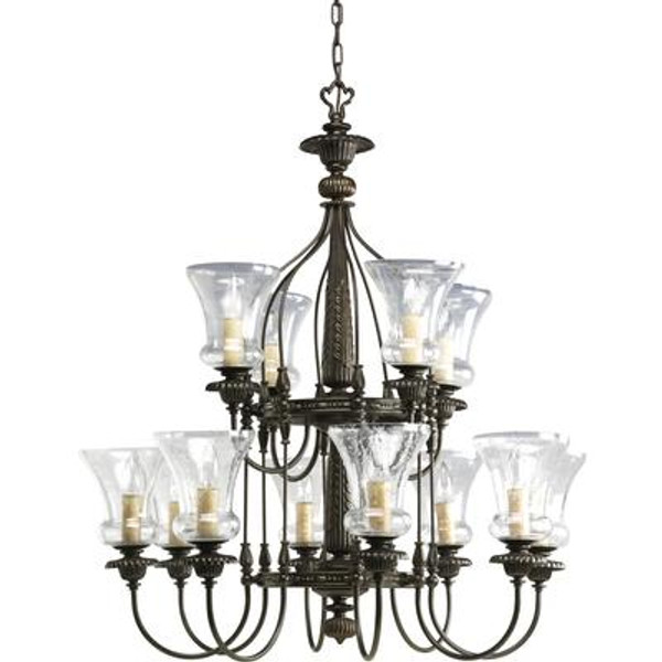 Fiorentino Collection Forged Bronze 12-light Chandelier
