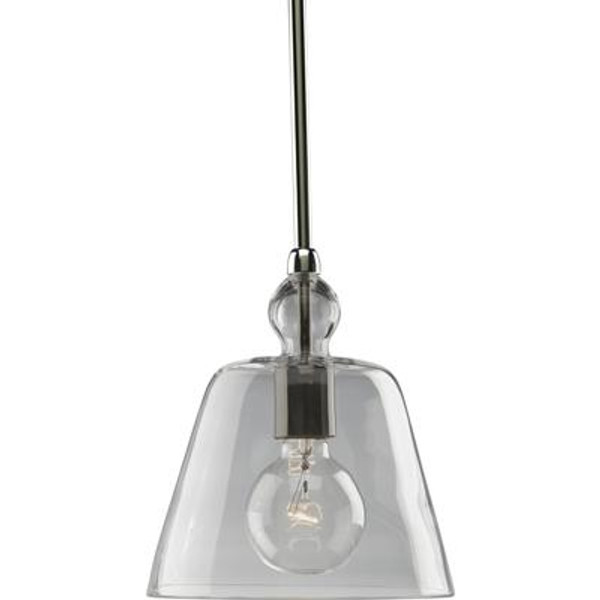 Polished Nickel 1-light Pendant