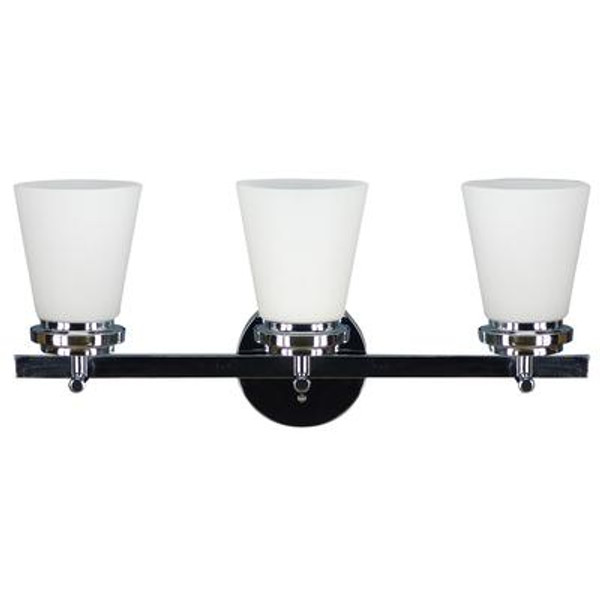 Star Collection Chrome 3-Light  Vanity Fixture