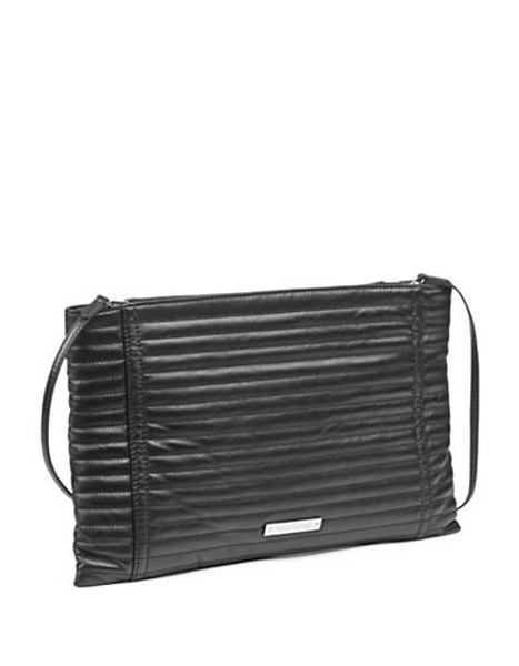 Vince Camuto Bailey Quilted Leather Clutch - Black