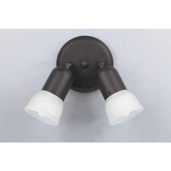 SKYE Collection 2-Light Oil Rubbed Bronze Track Light With Frosted Glass