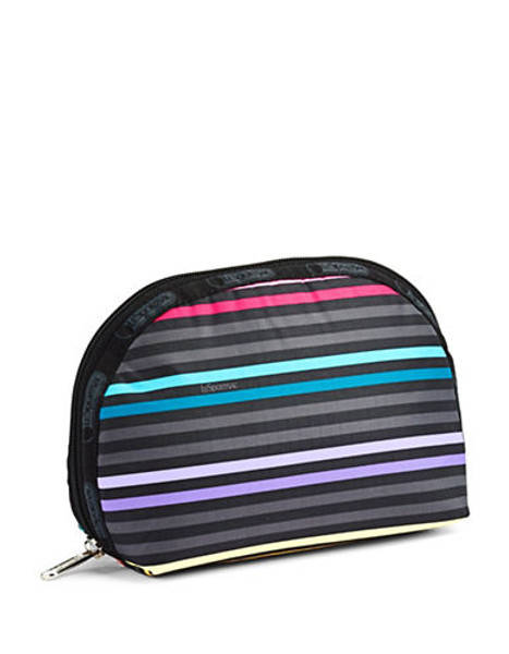 Lesportsac Medium Dome Cosmetic Bag - Stripe Black