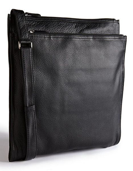 Derek Alexander Super Slim Twin Zip Bag - Black