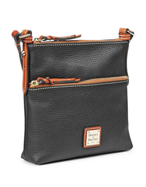 Dooney & Bourke Pebbled Leather Crossbody Carrier - Black