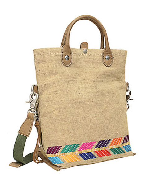 Lucky Brand Arrow Head Fold Over Crossbody - Sand