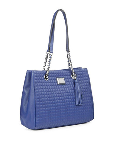 Calvin Klein Hastings Quilted Leather Handbag - Blue