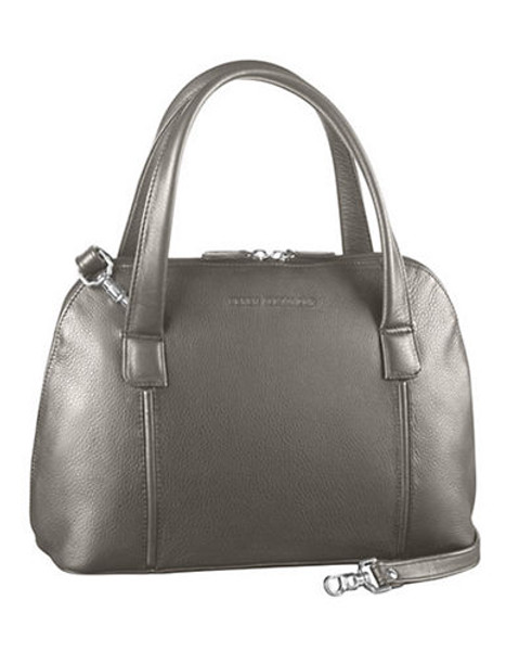 Derek Alexander Double Handle Zip Around - Silver