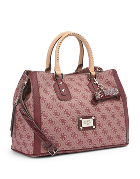 Guess Cheatin Heart Satchel - Wine