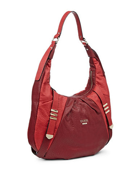 Guess Western Wild Hobo Bag - Lipstick Multi