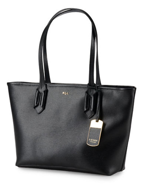 Lauren Ralph Lauren Tate Leather Shopper - Black