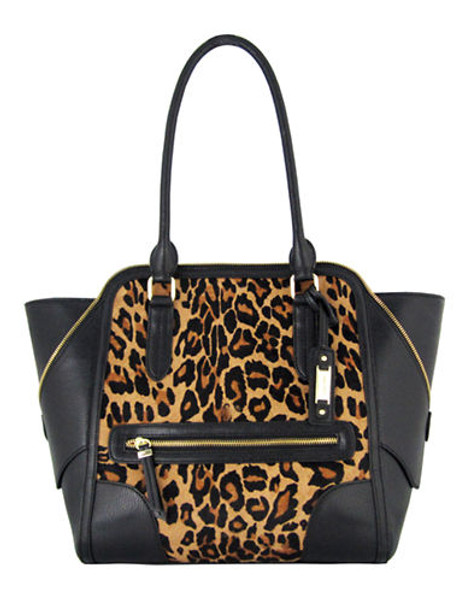 Nine West Punch Love Large Tote - Black/Camel