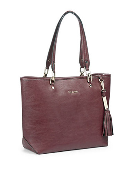 Calvin Klein Hudson Colourblocked Tote - Merlot