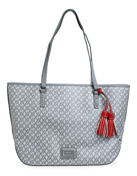 Nine West Printed Chain Tote - Grey