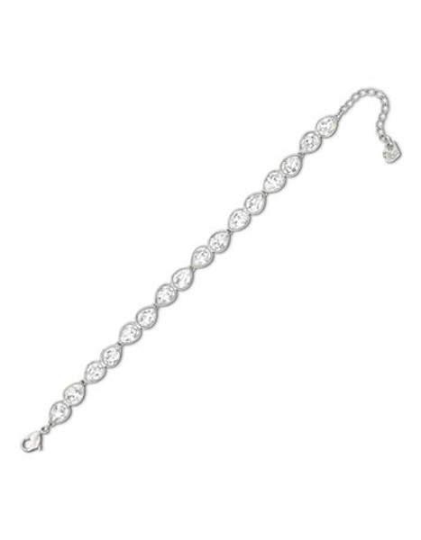 Swarovski Silver Tone Swarovski Crystal Strand Bracelet - Silver