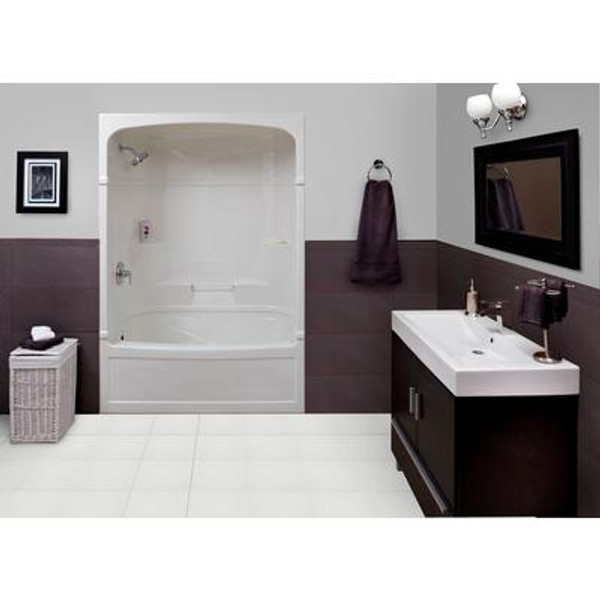 Victoria 60 Inch 3-Piece Acrylic Tub And Shower Jet-Air-Left Hand