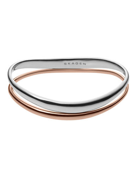 Skagen Denmark Elin stainless steel stacking bangle Rose Gold Tone Bangle - Rose Gold