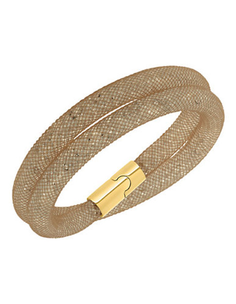 Swarovski Gold Tone Swarovski Crystal Wrap Bracelet - Gold