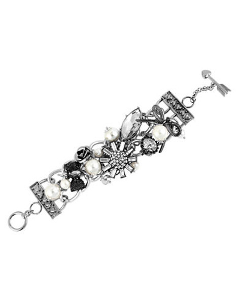 Betsey Johnson Sunburst & Crystal Toggle Bracelet - Crystal