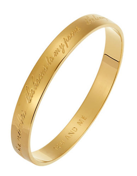 Kate Spade New York Idiom Bangles Moh Engraved Bangle - Gold