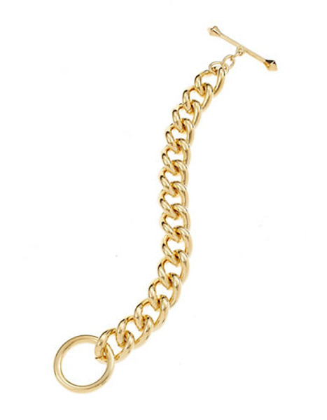 Lauren Ralph Lauren Curb Chain Bracelet with Toggle Ring - Gold