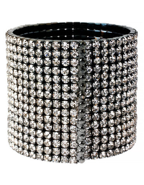 Haskell Purple Label Metal Glass Cuff Bracelet - Crystal