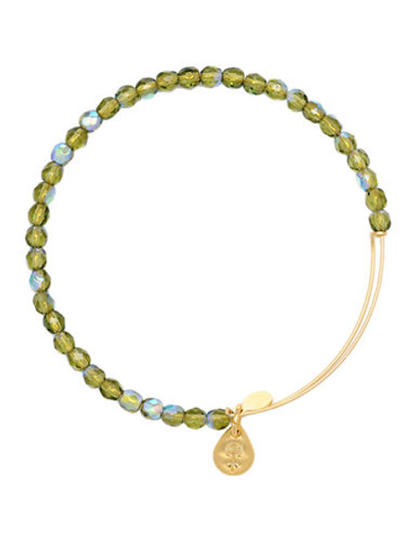 Alex And Ani Moss Rock Candy Beaded Bangle - Gold