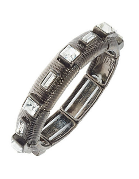 R.J. Graziano Embellished Stretch Bracelet - Gunmetal