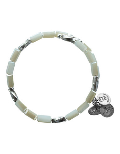 Alex And Ani Indie Spirit Silver Plated Bead Wrap Bracelet - Silver