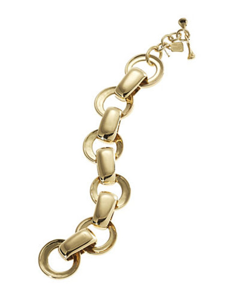 Robert Lee Morris Soho Circle Link Toggle Bracelet - Gold