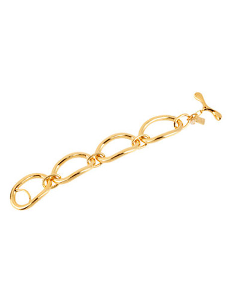 Robert Lee Morris Soho Oval Link Toggle Bracelet - Gold