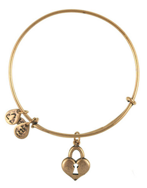 Alex And Ani Key To My Heart Charm Bangle - Gold