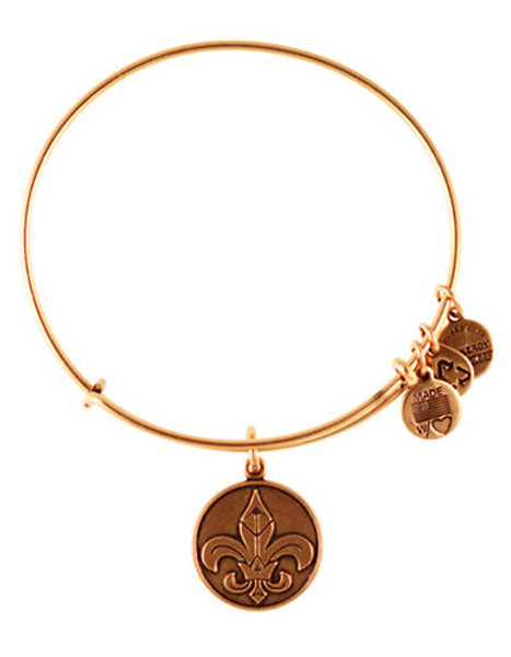 Alex And Ani Fleur De Lis Charm Bangle - Gold