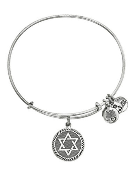 Alex And Ani Star Of David Charm Bangle - Silver