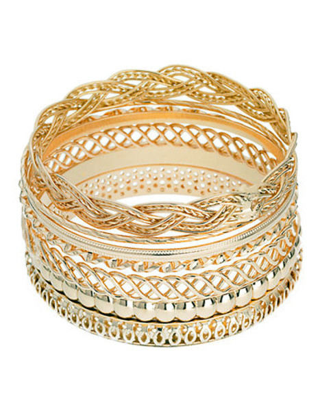 Guess Multi Bangle Bracelet Set - Gold