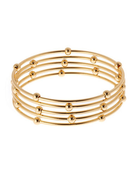 Expression 5 Pack Bangle With Smooth Ball - Gold