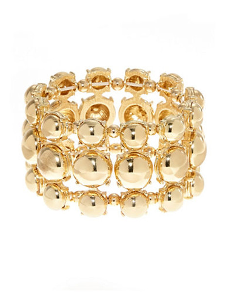 Expression Multi Row Stretch Bracelet - gold