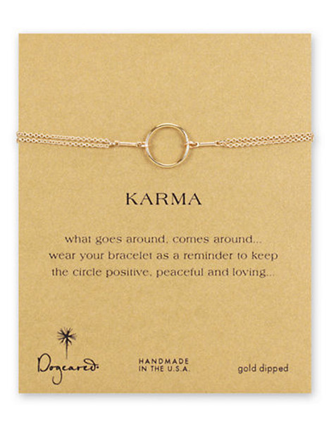 Dogeared Karma Collection Gold Plated  No Stone Chain Bracelet - Gold