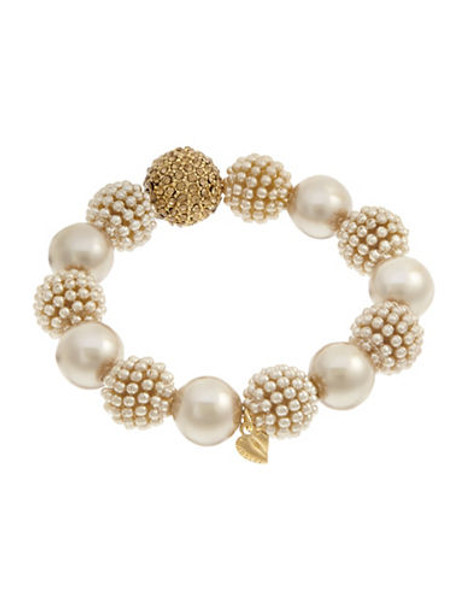 Carolee Stretch Ball Bracelet - GOLD