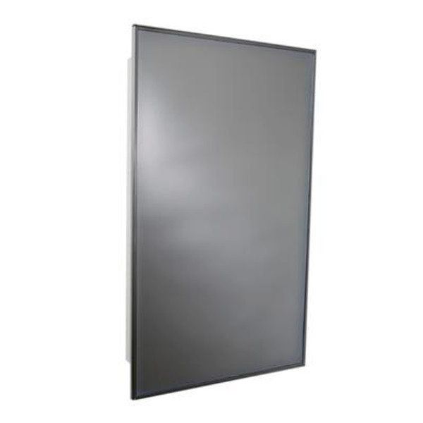 Stainless Steel Frame Swing Door Medicine Cabinet - 16 Inch x 20 Inch
