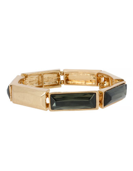 Kenneth Cole New York Geometric Stone Stretch Bracelet - Gold