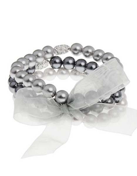 Cezanne 3 Row Fireball Bracelet - Grey