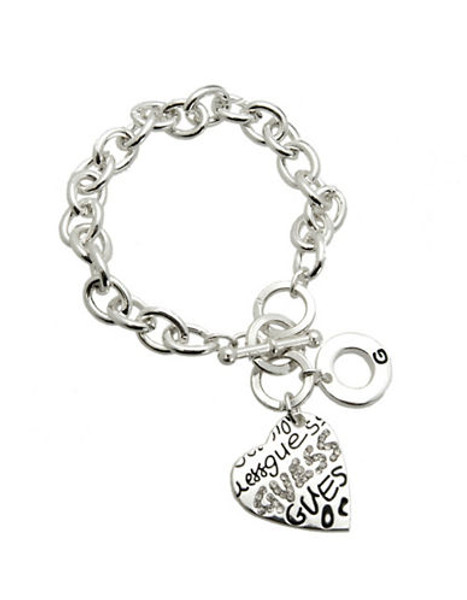 Guess Graffiti Heart Bracelet - Silver