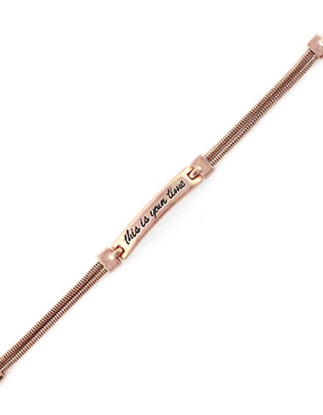 Bcbgeneration This Is Your Time ID Bracelet - rose gold