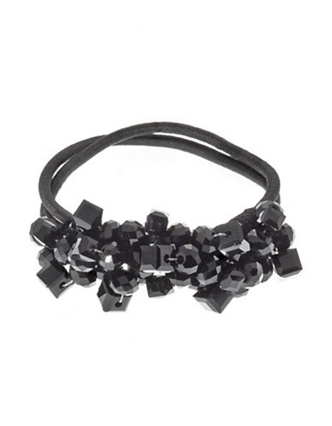 Expression Faceted Stone Elastic Bracelet - Black