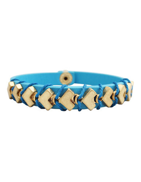 Rachel Rachel Roy Snap Studded Bracelet - Turquoise